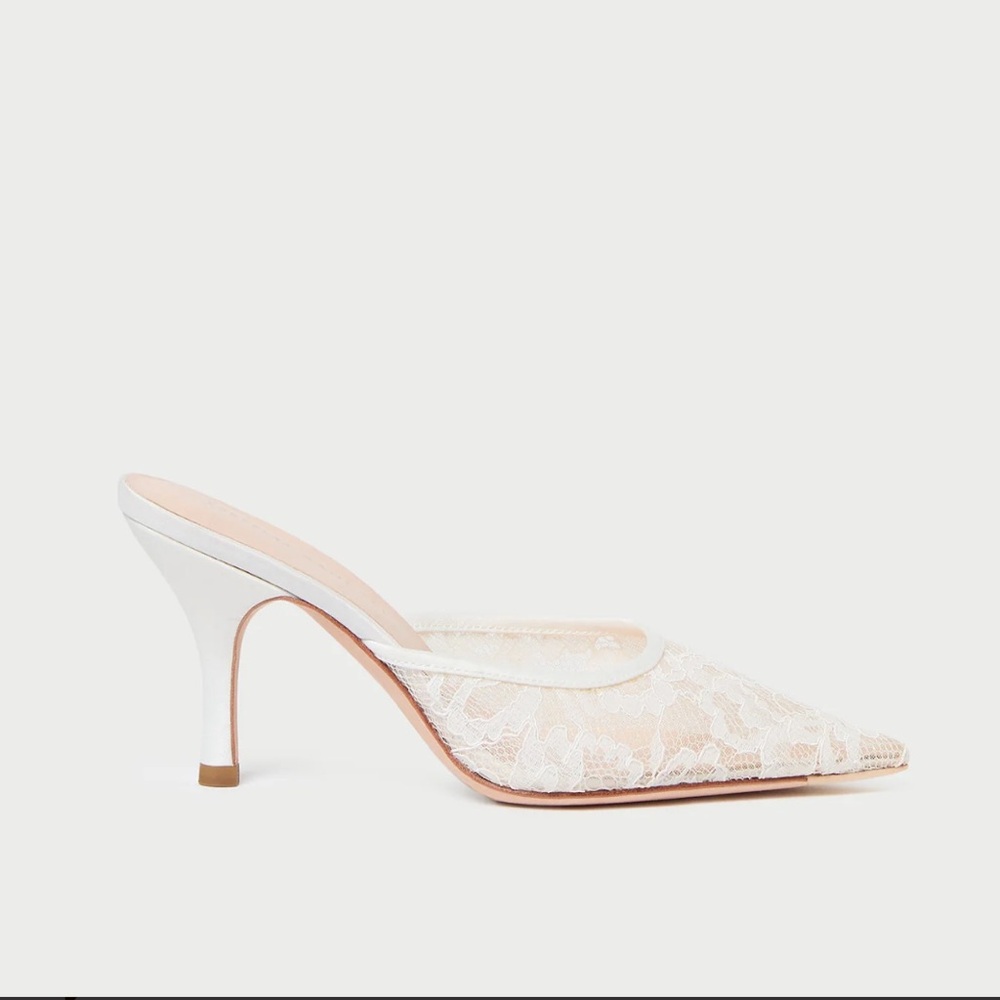 Loeffler Randall White Lace Heels